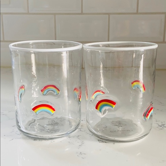Anthropologie 🌈 Sunshine Rainbow Juice Glasses - Picture 4 of 15